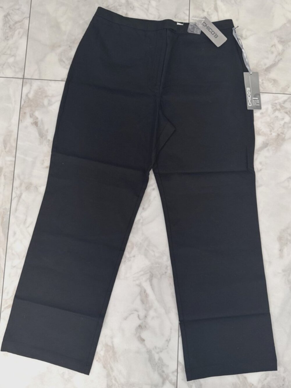Chico's Evelyn Wide Leg Pants Womens 2.5 Black Relaxed Summer Stunning NEW